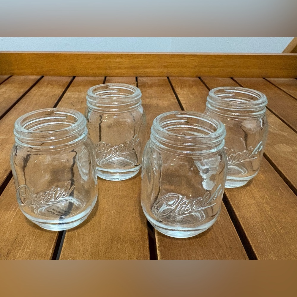 🌸3 For $30🌸Clear Mason Jar Shot Glass Set